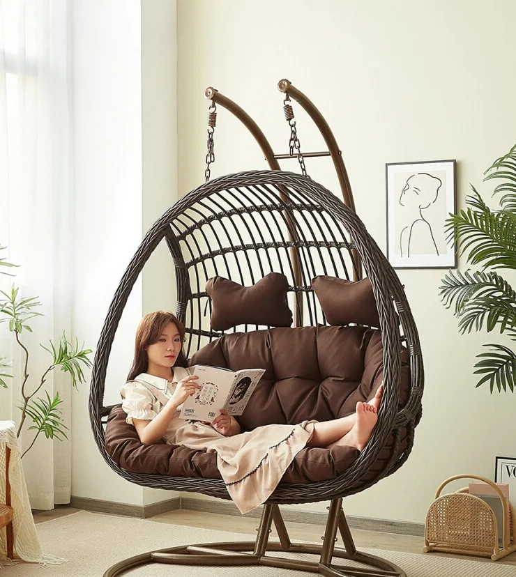 Outdoor Furniture Metal Chairs - Kursi Gantung Rotan, Ayunan Dalam Ruangan,