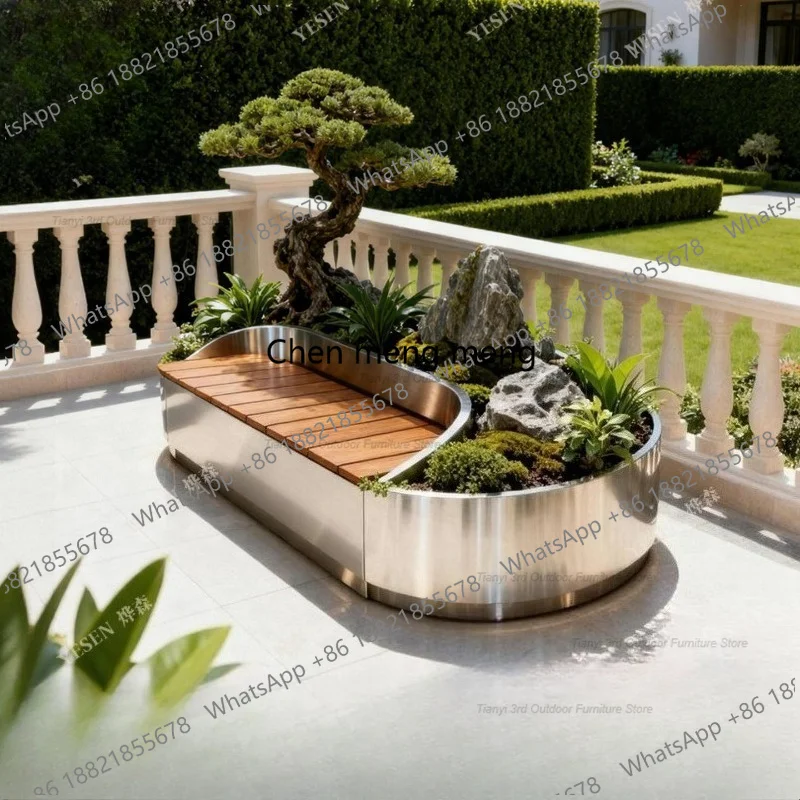 Kotak Bunga Stainless Steel D8 - Outdoor Furniture Metal Chairs ulasan dan harga