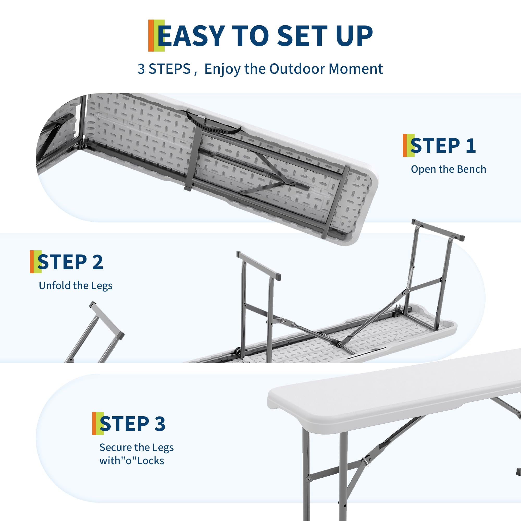 2-Pack Bangku Lipat Luar Ruang - Outdoor Furniture Diy ulasan dan harga